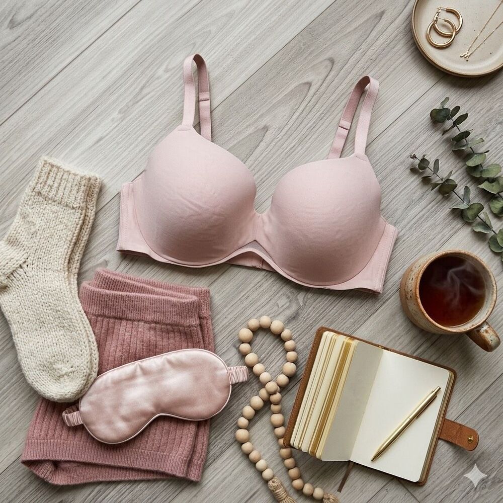 Soma Wireless T-Shirt Bra Nude Blush 40C Vanishing Back Smooth Comfort Bra